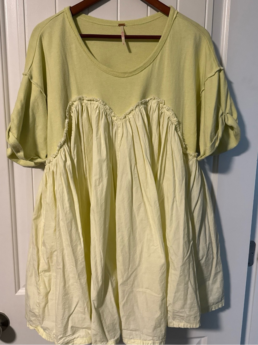 Free People Women’s Light Yellow Babydoll Dress Sz S
